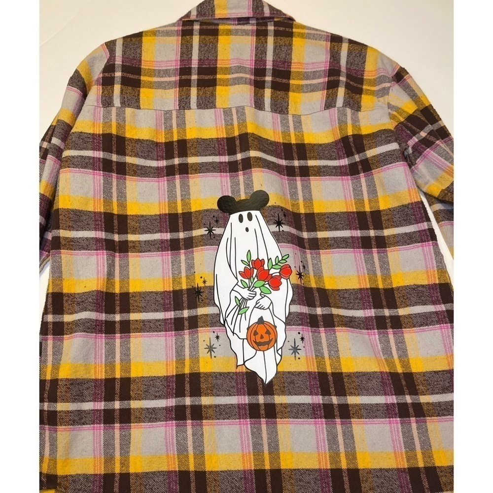 Wild fable plaid flannel ghost print women’s M